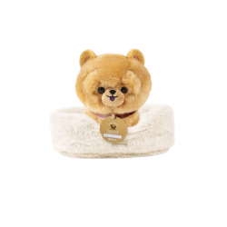 Peluche de 18 cm son panier | Loki le chien