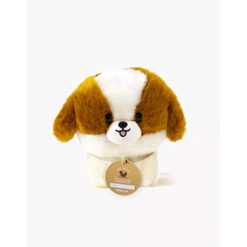 Peluche de 18 cm son panier | Suki le chien