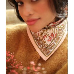 Foulard Petit format | Palmyre rose poudré
