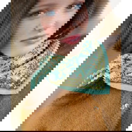 Foulard Petit format | Albertine vert aqua - Bëllemme