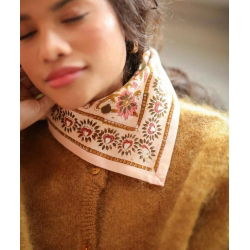 Foulard Petit format | Mina rose poudré