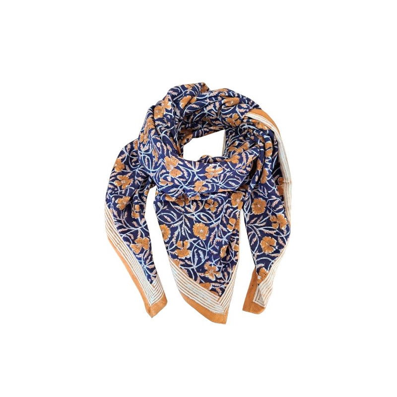Foulard Grand format | Pia navy