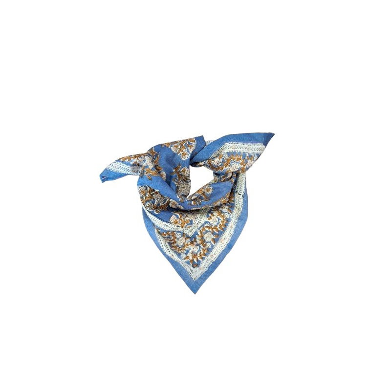 Foulard Petit format | Jasmine bleu orage
