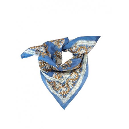 Foulard Petit format | Jasmine bleu orage - Bëllemme