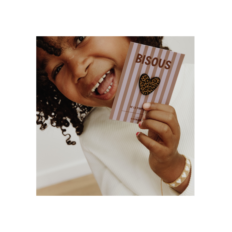 Pins Bisous | Léopard Marron