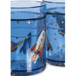 Lot de 2 verres à paillettes | Outer space