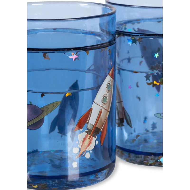 Lot de 2 verres à paillettes | Outer space
