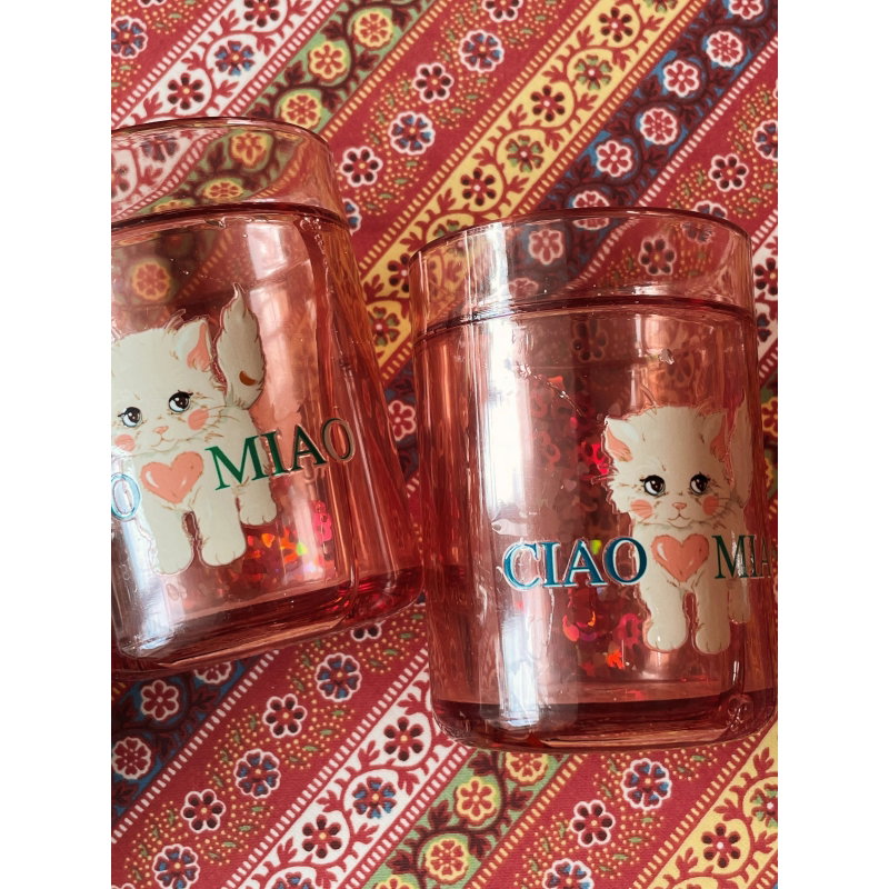Lot de 2 verres à paillettes | Ciao miao