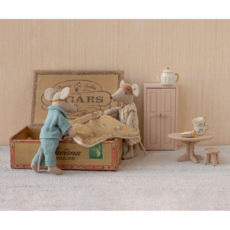 Couple souris boite à cigares