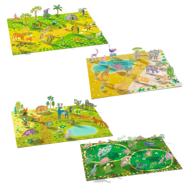 Stickers à relever | Les animaux