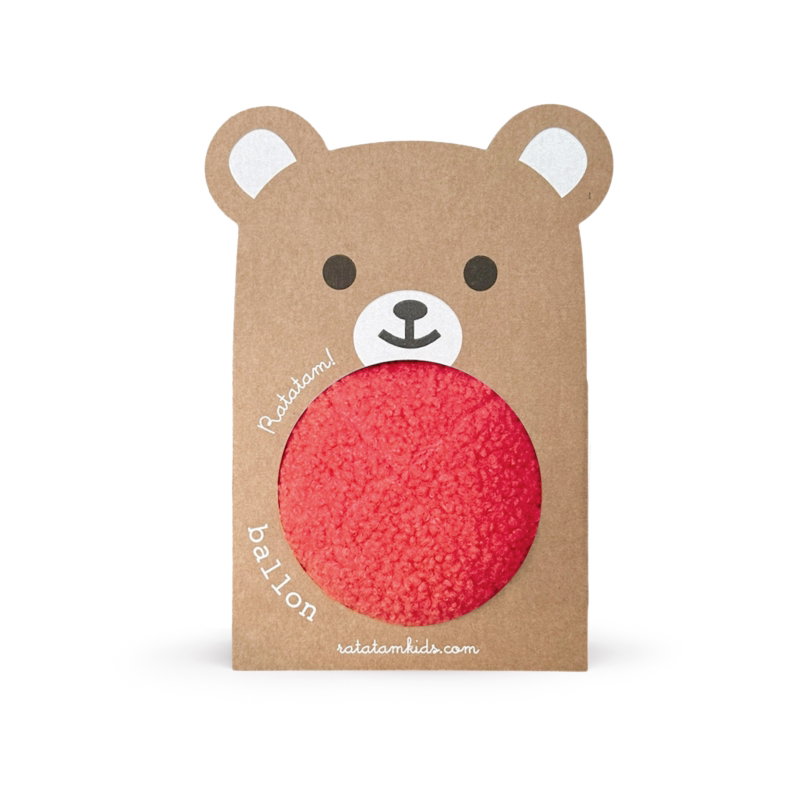 Balle ourson 12 cm |Rouge