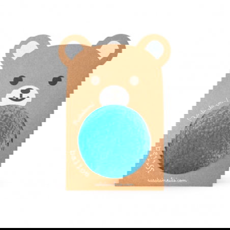 Balle ourson 12 cm | Bleu