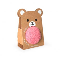 Balle ourson 12 cm | Rose