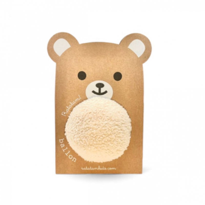 Balle ourson 12 cm | Blanc