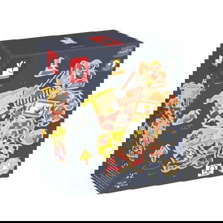 Magnets 24 pièces | Engins de chantier - Janod