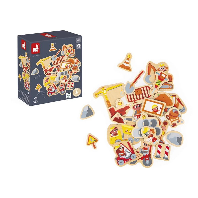 Magnets 24 pièces | Engins de chantier