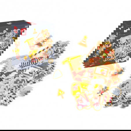 Magnets 24 pièces | Engins de chantier - Janod