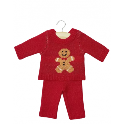 Babies - Ensemble 2 pièces mixte en tricot Pain d'épice rouge