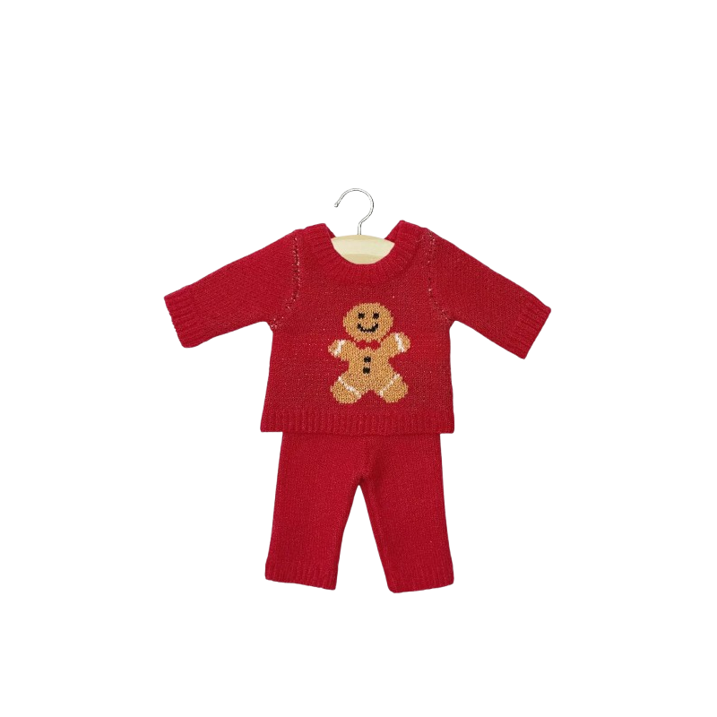 Babies - Ensemble 2 pièces mixte en tricot Pain d'épice rouge