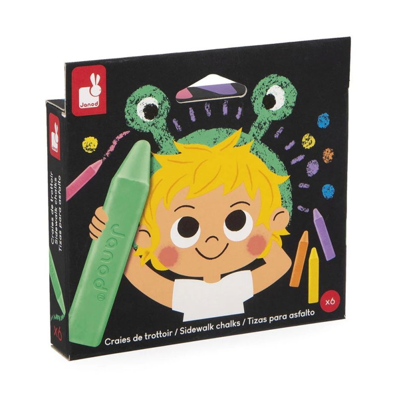 6 craies de trottoir