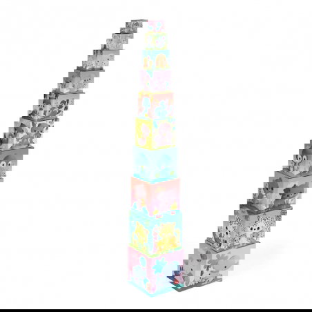 Pyramide carrée | Les animaux tous mignons - Janod