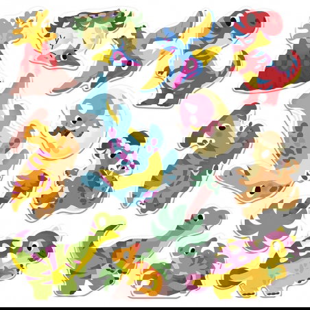 Stickers épais repositionnables | Dinosaures - Janod