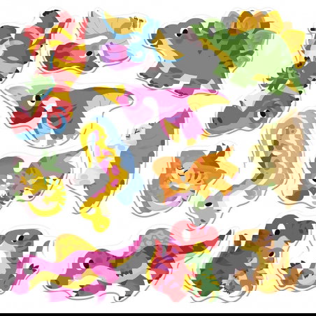 Stickers épais repositionnables | Dinosaures - Janod