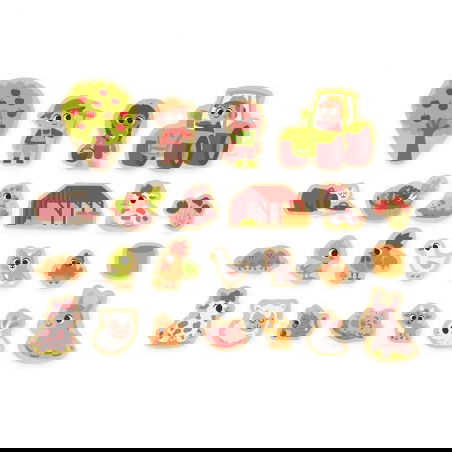 Magnets 24 pièces | Ferme - Janod