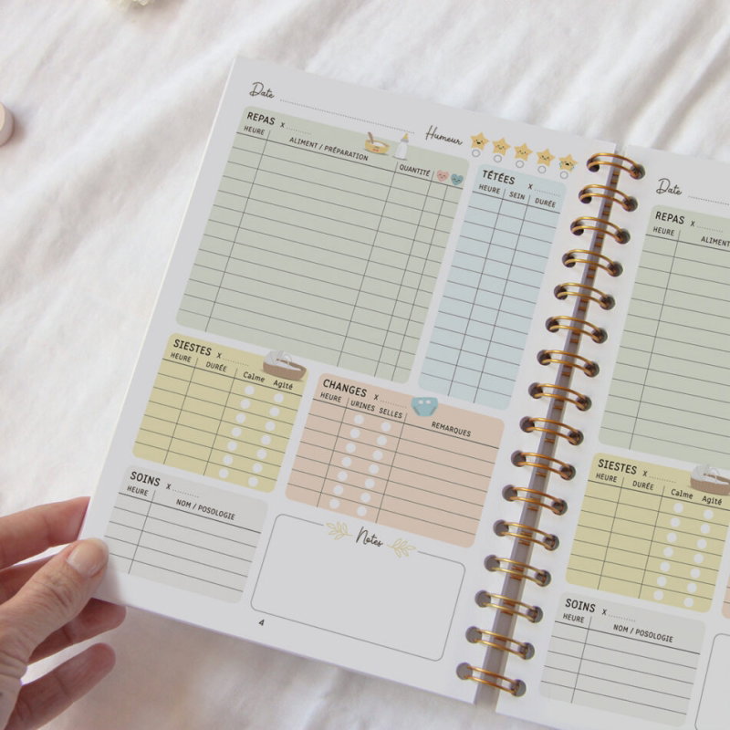 Carnet de suivi de bébé 180 jours