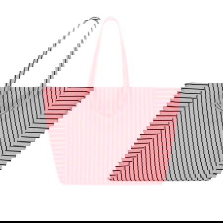 Sac Cabas Elisa | Rayures Tennis Funky Pink - Rose in April