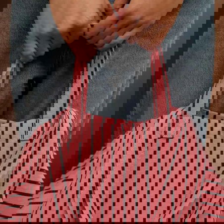 Sac Cabas Elisa | Rayures Tennis Funky Pink - Rose in April