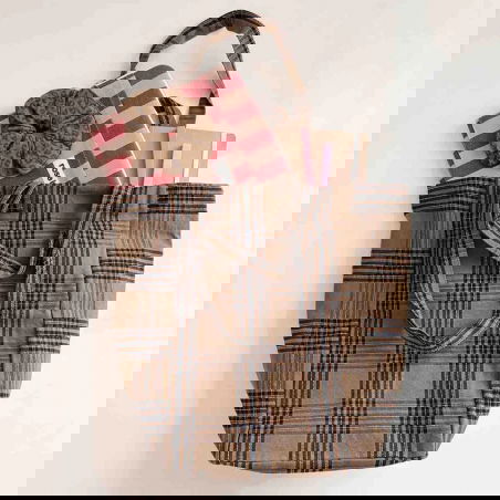 Sac Cabas Elisabeth | Tartan - Rose in April