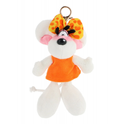 Porte clé Diddl 15 cm | Robe orange