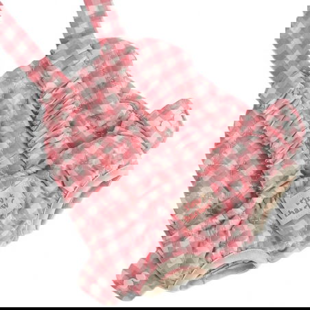 Porte poupée | Vichy rose - Tiny Harlow