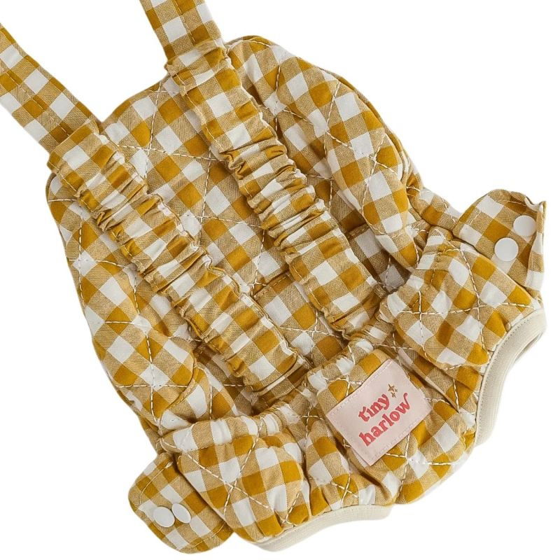 Porte poupée | Vichy moutarde