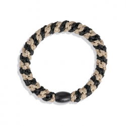 Kknekki | Black beige glitter stripe