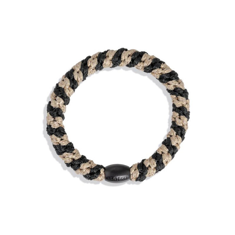 Kknekki | Black beige glitter stripe
