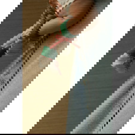 Chaussons en laine | Vert et sable