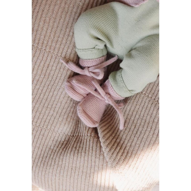 Chaussons en laine 9-15 mois | Poudre