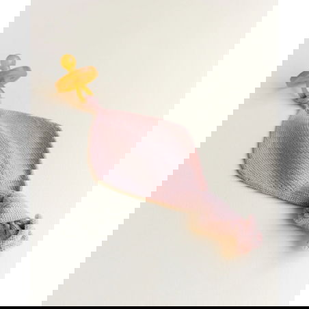 Doudou - Attache-tétine Titi | Blush - Hvid