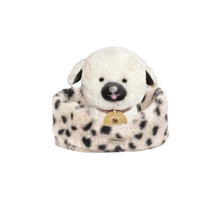 Peluche de 18 cm son panier |    Kawai le chien