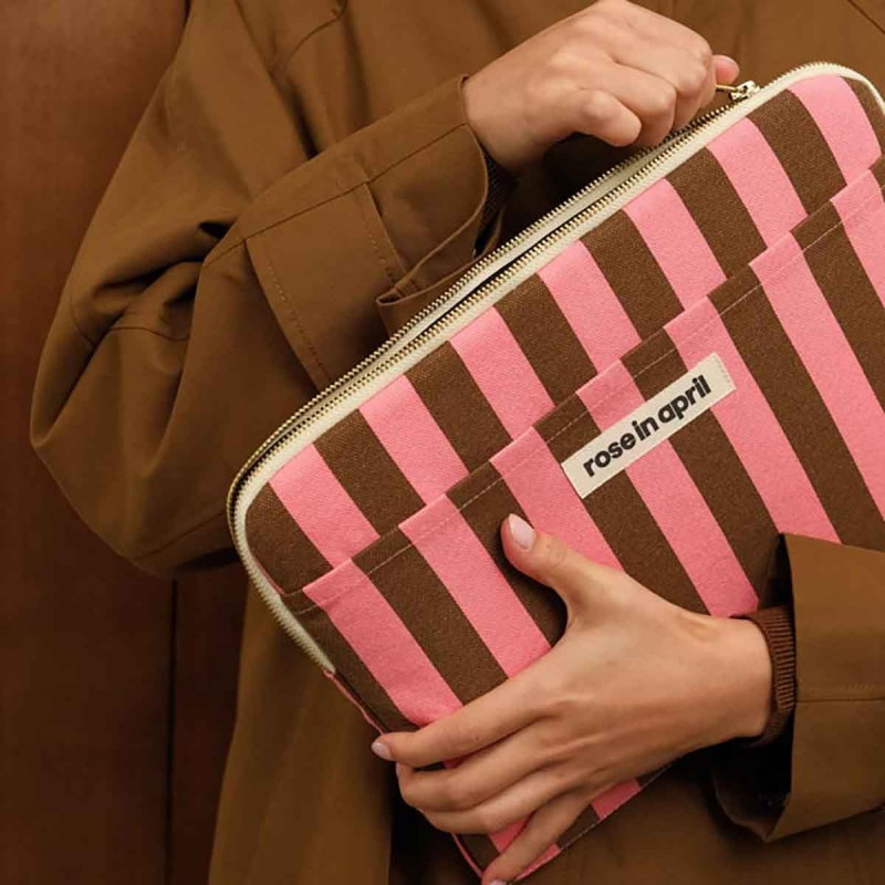 Pochette PC Octave | Funky pink et olive