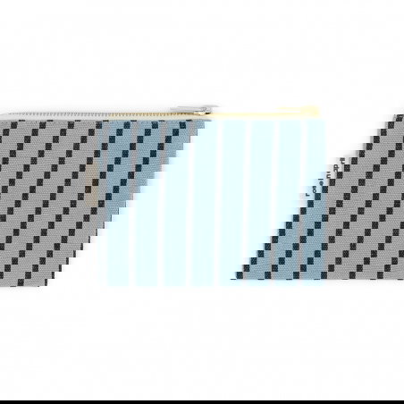 Porte monnaie | Rayures tennis bleu - Rose in April