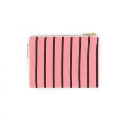 Porte monnaie | Rayures tennis rose