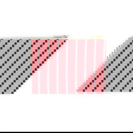 Porte monnaie | Rayures tennis rose - Rose in April