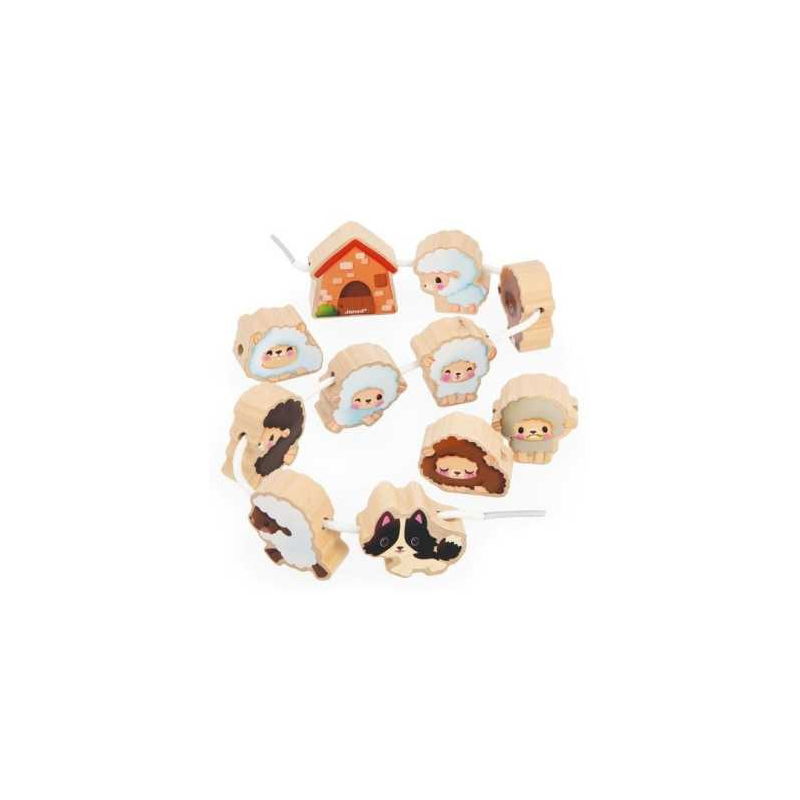 Perles en bois Moutons