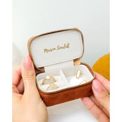 Mini boîte à bijoux de voyage | Camel