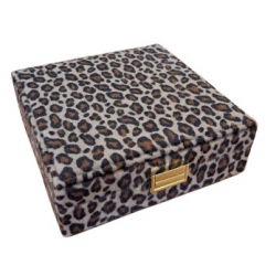 Boîte à bijoux carrée | Léopard