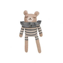 Doudou ours | Combishort rayé ardoise