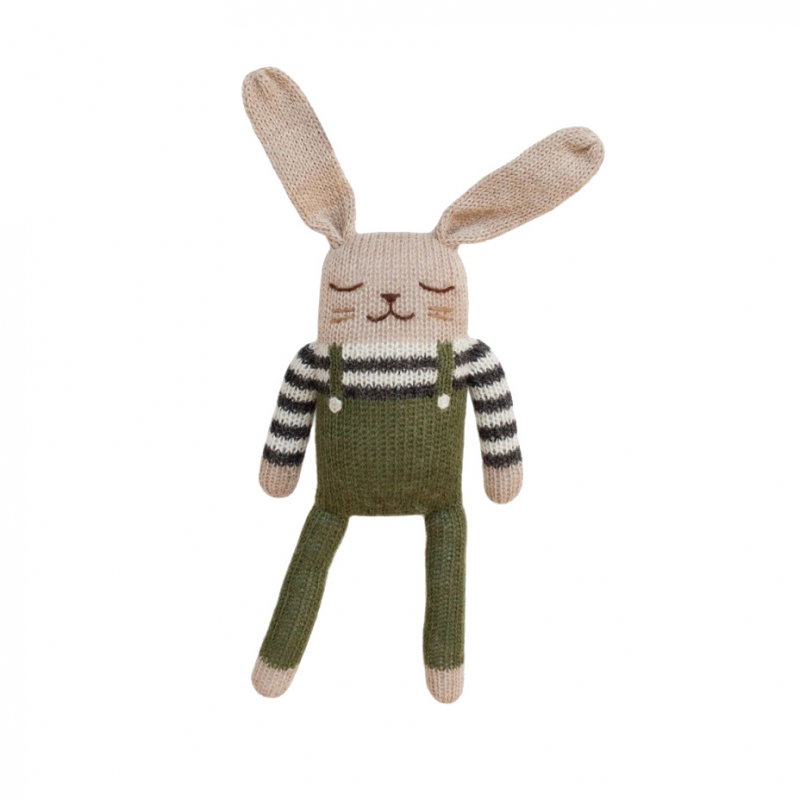 Doudou lapin | Salopette olive